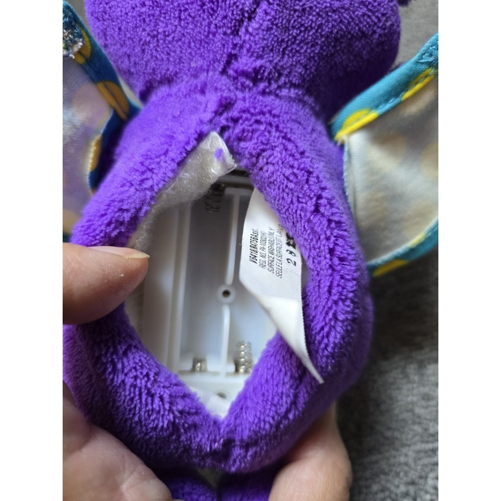 Sing A Ma Jigs Plush Purple Doll Blue Lips Polka Dot Shirt Sing A Ma Ling Tested - Picture 9 of 9